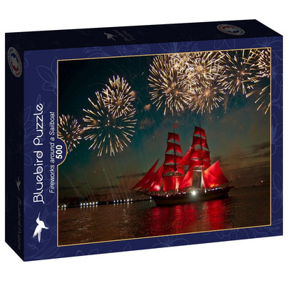 Fireworks around a Sailboat, 500 palaa