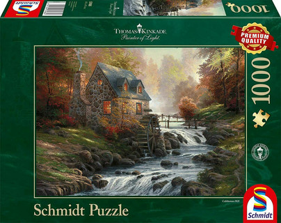 Thomas Kinkade: cobblestone Mill, 1000 palaa