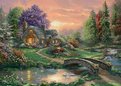 Thomas Kinkade: Sweetheart Retreat, 1000 palaa
