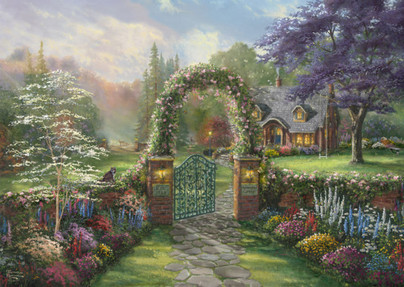 Thomas Kinkade: Hummingbird Cottage, 1000 palaa