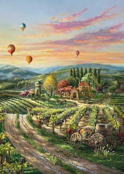 Thomas Kinkade: Peaceful Valley Vineyard, 1000 palaa
