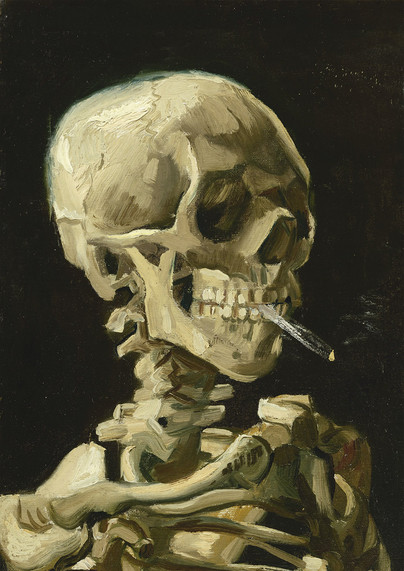 Vincent Van Gogh - Head of a Skeleton with a Burning Cigarette, 1000 palaa