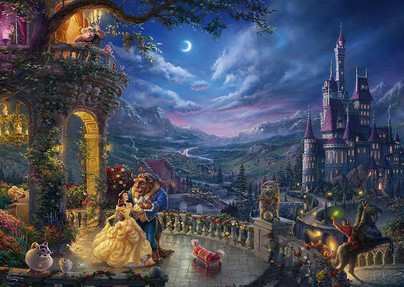 Thomas Kinkade: Disney, Beauty and the Beast, 1000 palaa