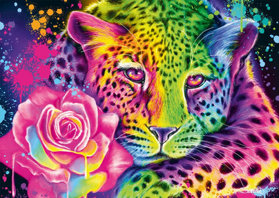 Sheena Pike: Neon Rainbow Leopard, 1000 palaa