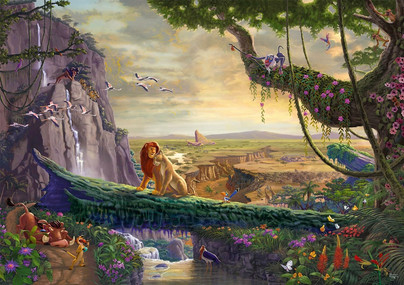 Thomas Kinkade: Disney, The Lion King, Return to Pride Rock, 6000 palaa