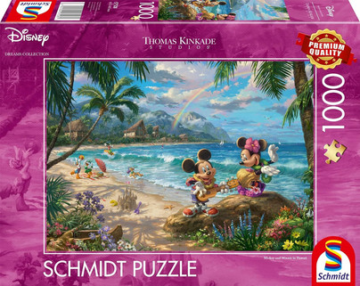 Thomas Kinkade: Mickey and Minnie in Hawaii, 1000 palaa