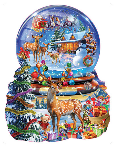 Adrian Chesterman- Christmas Snow Globe, 1000 palaa (Muotoonleikattu)