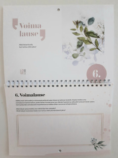 Terapeutin kehittämä Voimavarakalenteri yksilöille