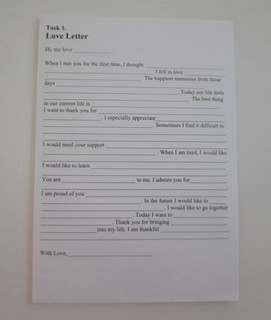 Love Calendar developed by a  couple therapist © for couples