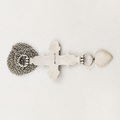Kalevala Jewelry, (iso) Räisälän Krusifiksi -kaulakoru, Hopeaa -91