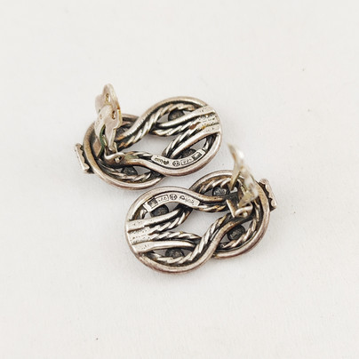 Kalevala Jewelry, (big) ´Teljänneito´Clip earrings , Sterling -91