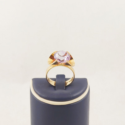 Elis Kauppi, Ring with lilac Stone , 14c gold -75