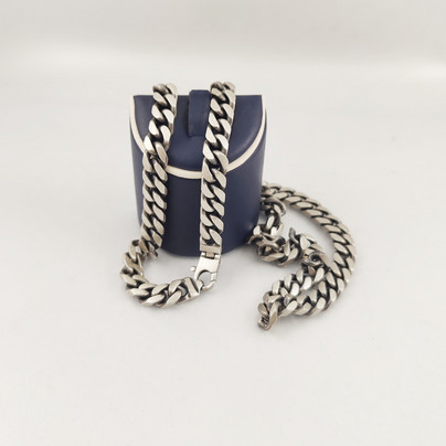 Armor Chain, Necklace , dark Silver