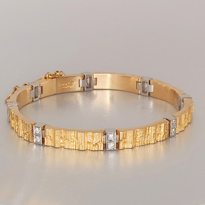 Lapponia / Björn Weckström , ´Silvia´-Bracelet , 18c Gold /diamonds 0.48ct , -82
