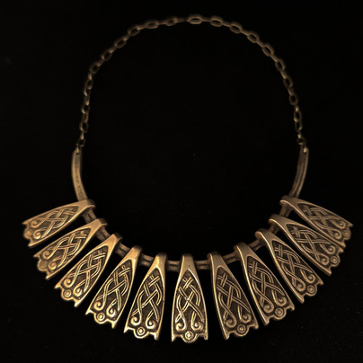 Kalevala Jewelry, Necklace-61, `Kaukola Kekomäki´, Bronze