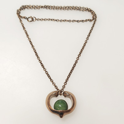 Kalevala Jewelry, Necklace, Pendant with green stone