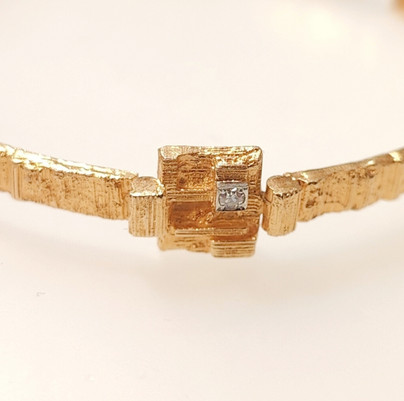 Lapponia / Björn Weckström , ´Etapit´-Bracelet with diamonds , 18c Gold -75