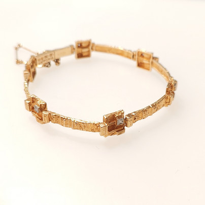 Lapponia / Björn Weckström , ´Etapit´-Bracelet with diamonds , 18c Gold -75