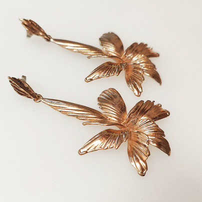 Jasminen Jewels, ´Flower´-earrings , Bronze