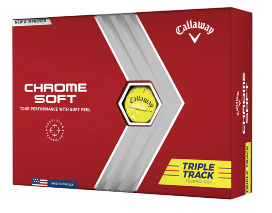 Callaway Chrome Soft Triple Track - keltainen