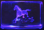 Kristallikuutio 6cm Hevonen juoksee, vaakataso