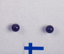 Nappikorvakorut ametisti tumma kirkas violetti 4mm A-lk
