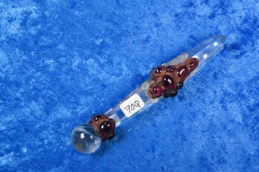 Chakrahoitosauva almandiinit, kärki varsi ja pallo vuorikidettä  11cm
