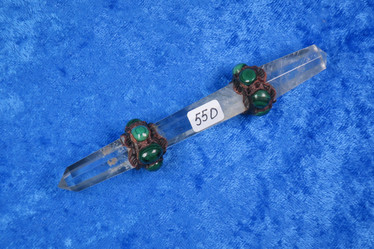 Chakrahoitosauva sydänchakralle malakiitti ja vuorikiderunko 11,5cm