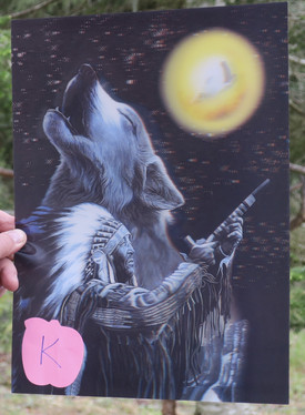3D-juliste Susi, kuu ja intiaani 29cmx39cm K