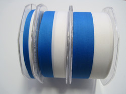 Sinivalkoinen nauha leveys 25mm polyester myydään metreittäin