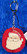 Avaimenperä joulupukki, Finland, lankatupsu-pompom