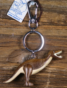 Avaimenperä dinosaurus 9cm, puuta