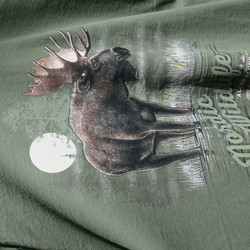T-paita Hirvi Nordic Wildlife alces alces, maastovihreä M-koko