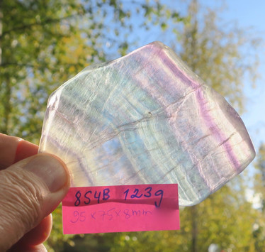 Fluoriitti siivu 123g 95x75x8mm 8s4b