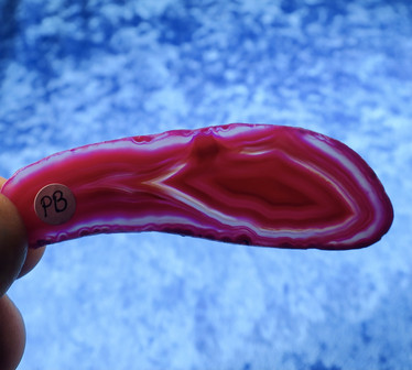 Akaattilevy pinkki 80x25mm siivu PB