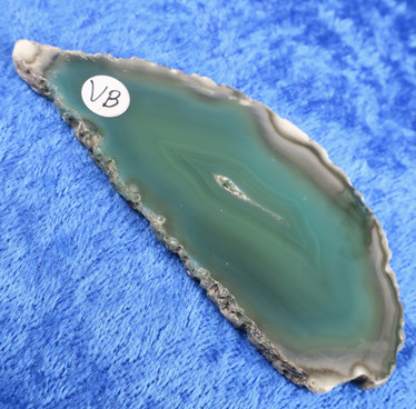 Akaattilevy vihreä 80x35mm siivu, reikä siimalle VB