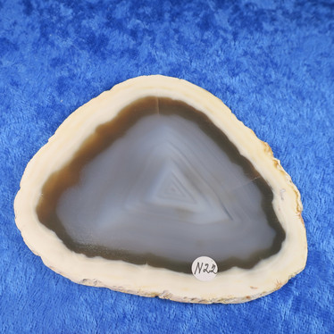 Akaattilevy natural 73g 95x80mm harmaanruskea, vaaleat reunat N22 Brasilia