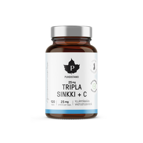 Tripla Sinkki + C 25 mg - 120 kaps