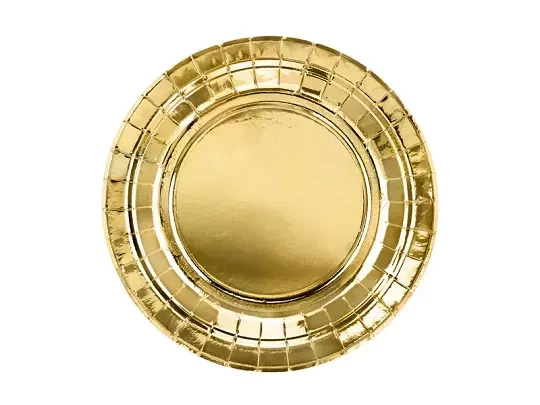 Kultainen pieni kertakäyttöinen lautanen 18 cm