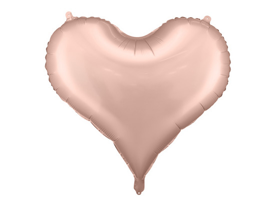 Ruusukultainen sydän - foliopallo 75x64,5 cm