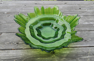 Iso vihreä lasikulho 40cm