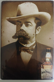Peltikyltti Jack Daniels portrait