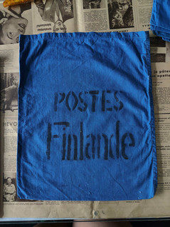 Vanha lentopostipussi 1940-luvulta Postes Finlande