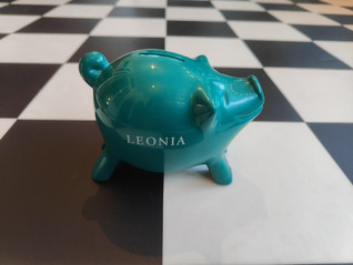 Leonia säästöpossu turkoosi