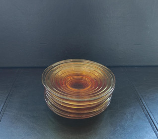 Karhula amber vanhat lautaset noin 14 cm 6 kpl