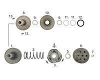 Kytkinkellon mutteri (M10x1.00mm), Yamaha skootterit