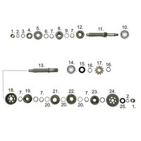 Kampiakselin stefa/vetoakseli Ø20x35x7, Derbi Senda/Minarelli AM6