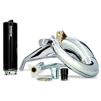 Voca Cross Rookie Chromed 50/70cc tehopakoputki musta, Derbi Senda DRD/Aprilia RX/SX 06->/Gilera