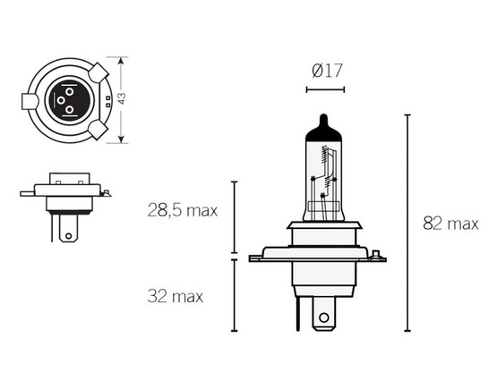 H4 polttimo 12V/60-55W