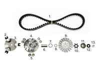 Variaattorin mutteri (M10x1.25), Yamaha/Peugeot/Piaggio skootterit